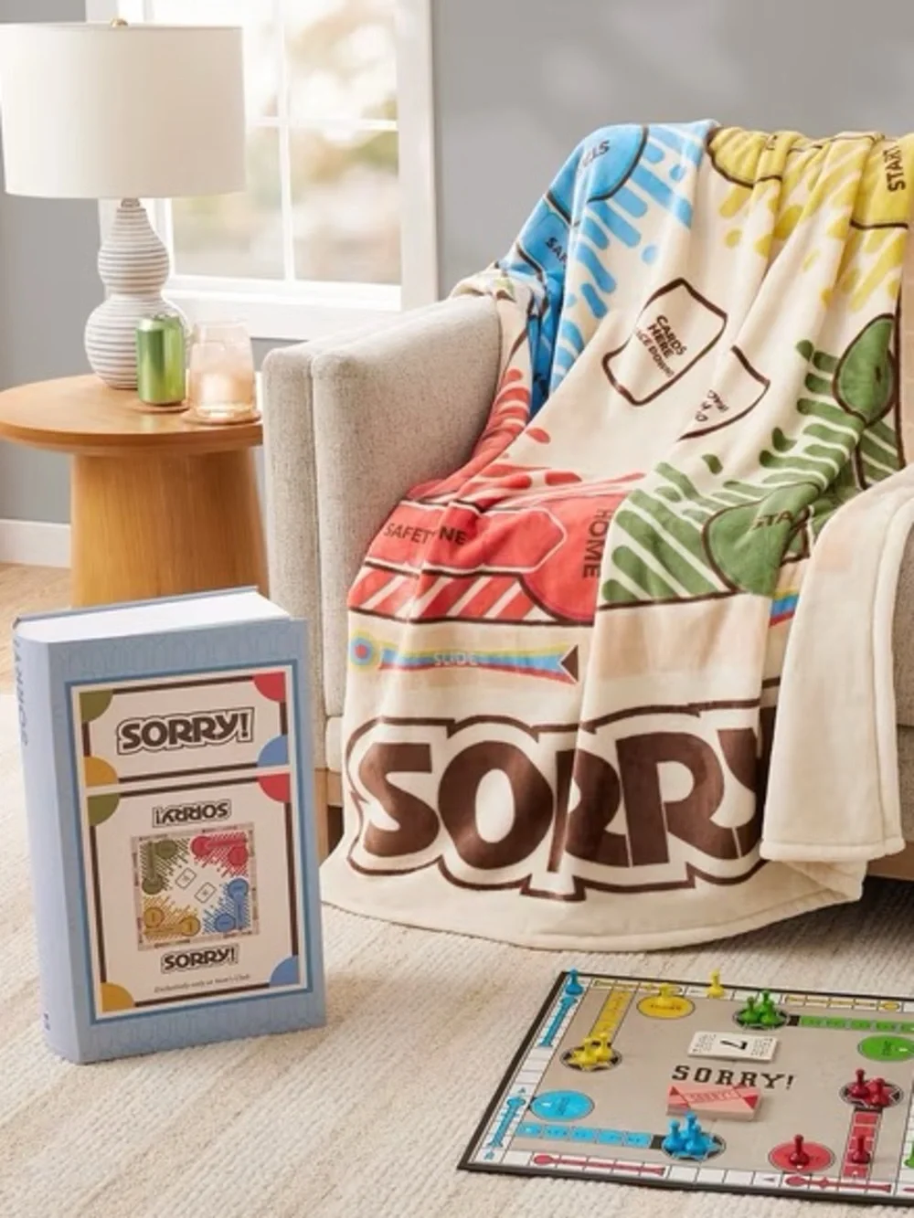 Sorry Licensed Classic Boxed Board Game Silk Touch Throw, 50